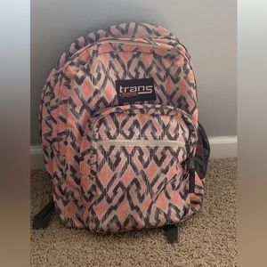 Coral and Grey Backpack